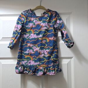 Stella McCartney Clouds + Rainbow Denim Dress